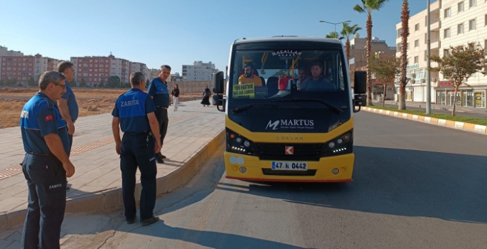 Nusaybin'de Zabıtalar Toplu Taşıma Araçlarını denetledi